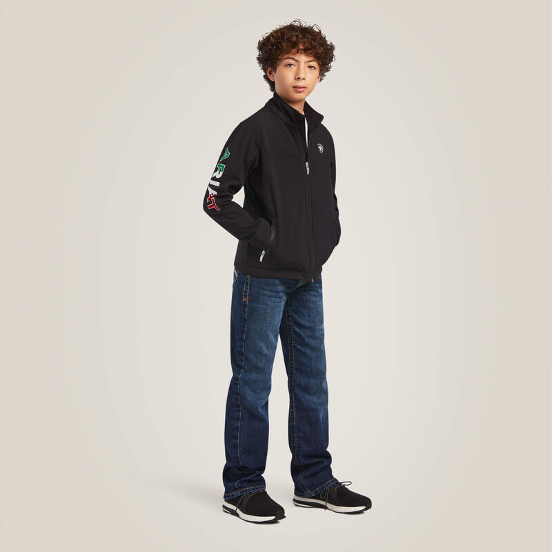 ARIAT YOUTH NEW TEAM SOFTSHELL MEXICO JACKET