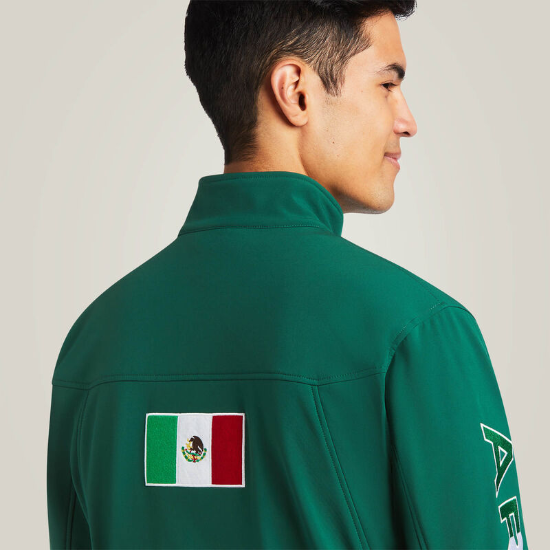 ARIAT Men’s New Team Softshell Mexico Jacket Green