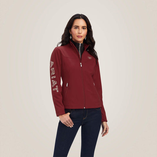 ARIAT WOMENS APAREJO TEAM SOFTSHELL JACKET SUN DRIED TOMATEO