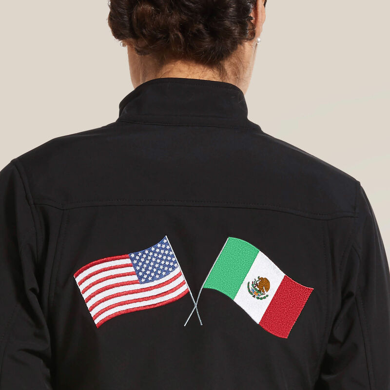 ARIAT WOMENS CLASSIC TEAM USA/MEXICO SOFTSHELL JACKET BLACK