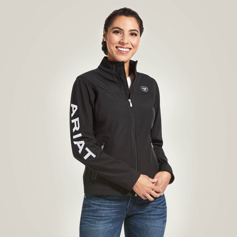 ARIAT WOMENS CLASSIC TEAM USA/MEXICO SOFTSHELL JACKET BLACK