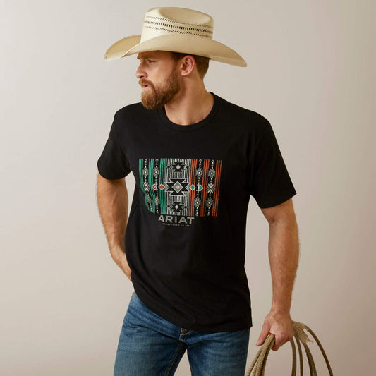 MENS ARIAT TSHIRT CHIHUAHUA FLAG BLACK 10045276