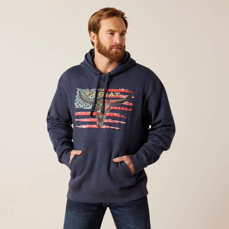 ARIAT MENS AMERICAN STEER HOODIE