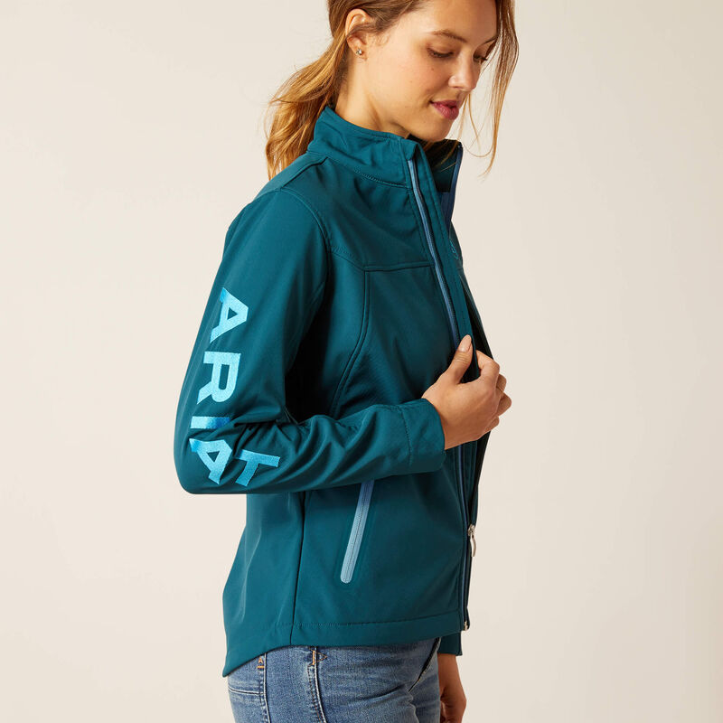 ARIAT WOMENS NEW TEAM SOFTSHELL JACKET REFLECTING POND