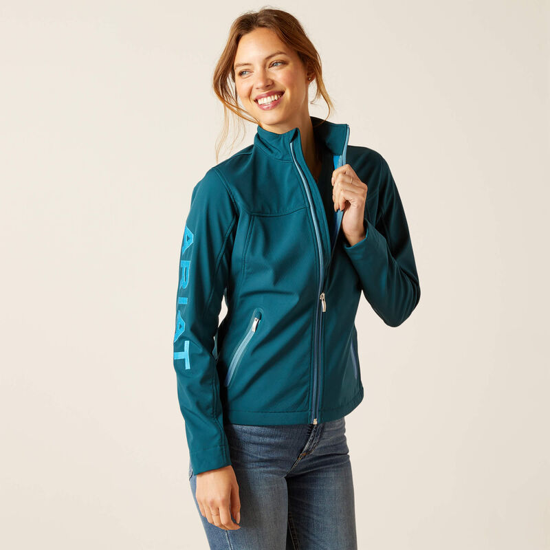 ARIAT WOMENS NEW TEAM SOFTSHELL JACKET REFLECTING POND