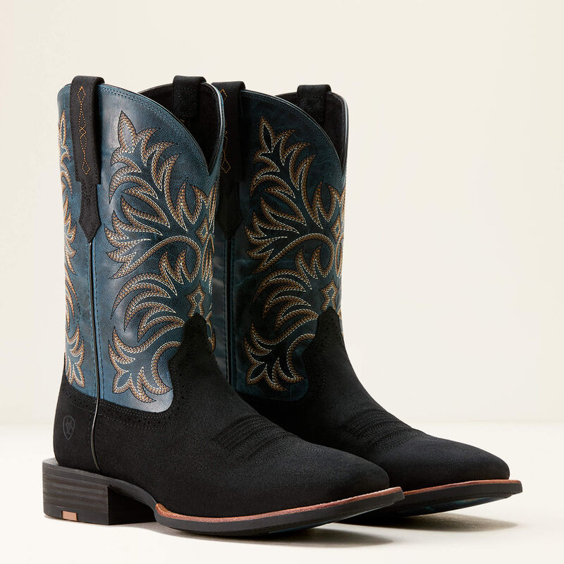 Ariat Men's Oakwood Black Suede Cowboy Boots Ariat Men's Oakwood Black Suede Cowboy Boots