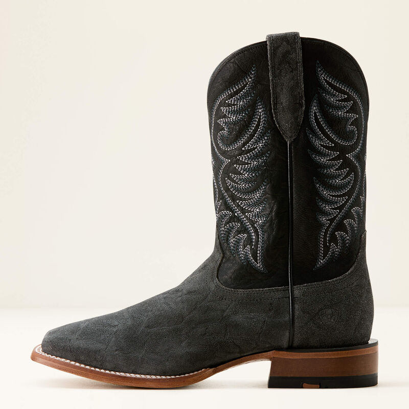 ARIAT Men's Wiley Boot Black Elephant Roughout/Bayou