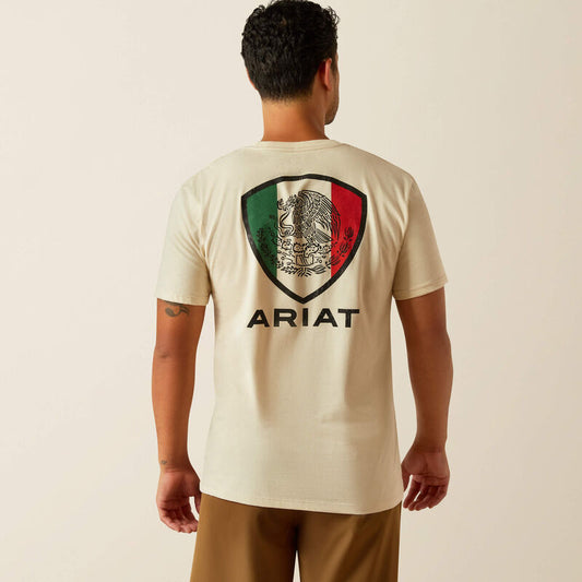 ARIAT Men's Tenochitlan Shield Short Sleeve Shirt Natural