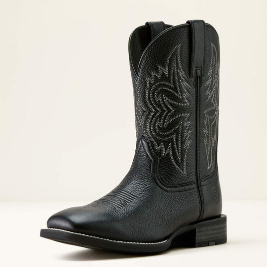 ARIAT Men's Western Big Rig Black Deertan Boot