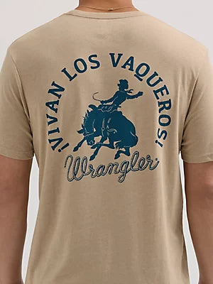 WRANGLER Men's Long Live Cowboys Spanish T-shirt