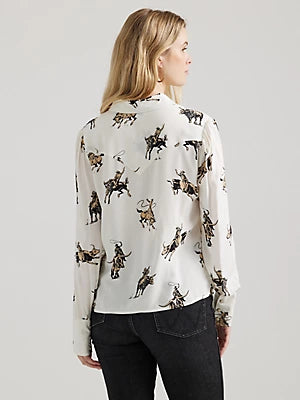 WRANGLER Women's Drapey Rodeo Blouse