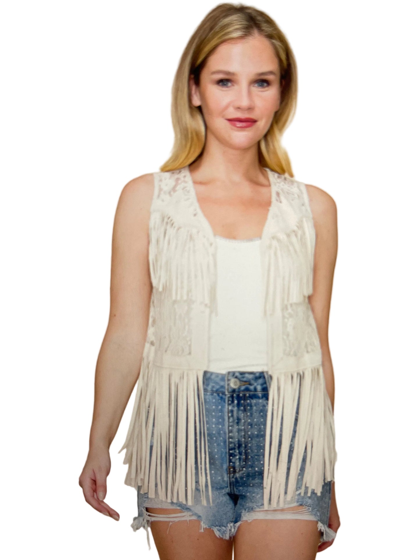 VOCAL SUEDE FRINGE VEST