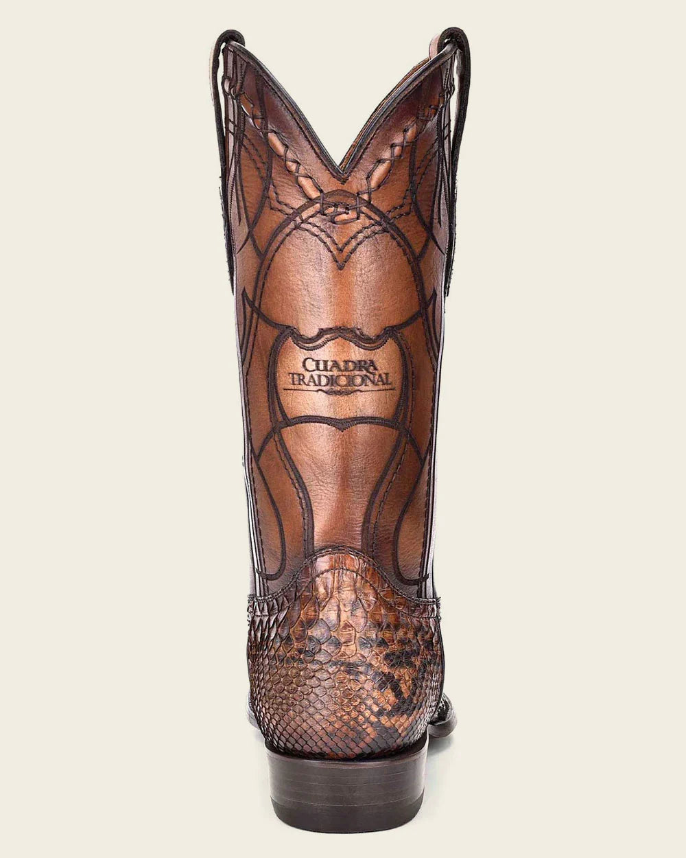 CUADRA MENS WESTERN EXOTIC HONEY BOOT PYTHON LETHER CU401