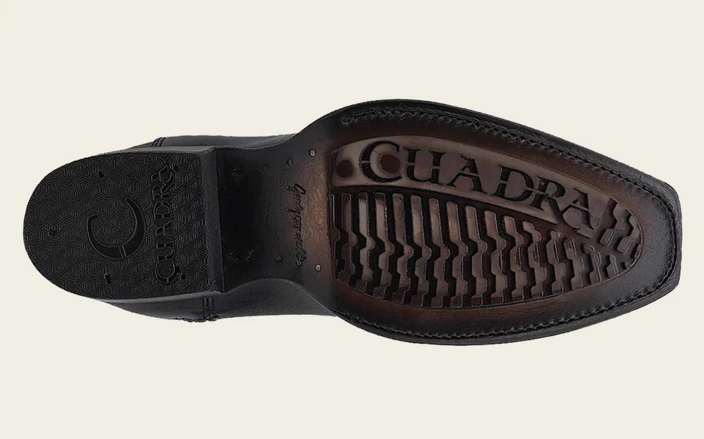 Cuadra Mens Engraved Black Stingray Cowboy Boots
