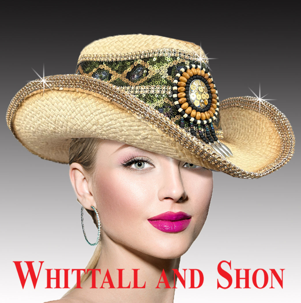 Whittall & Shon Womens Western Straw Hats