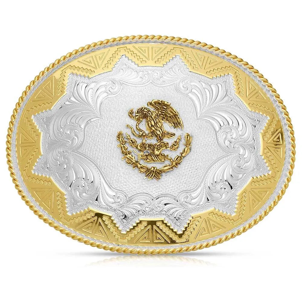 Southwest Sun Large Two Tone Belt Buckle