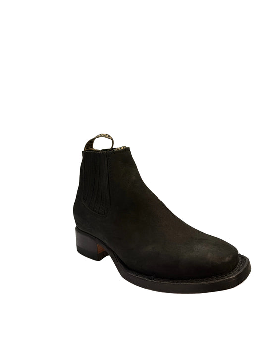 Tanner Mark Botin Rodeo Nobuck Black
