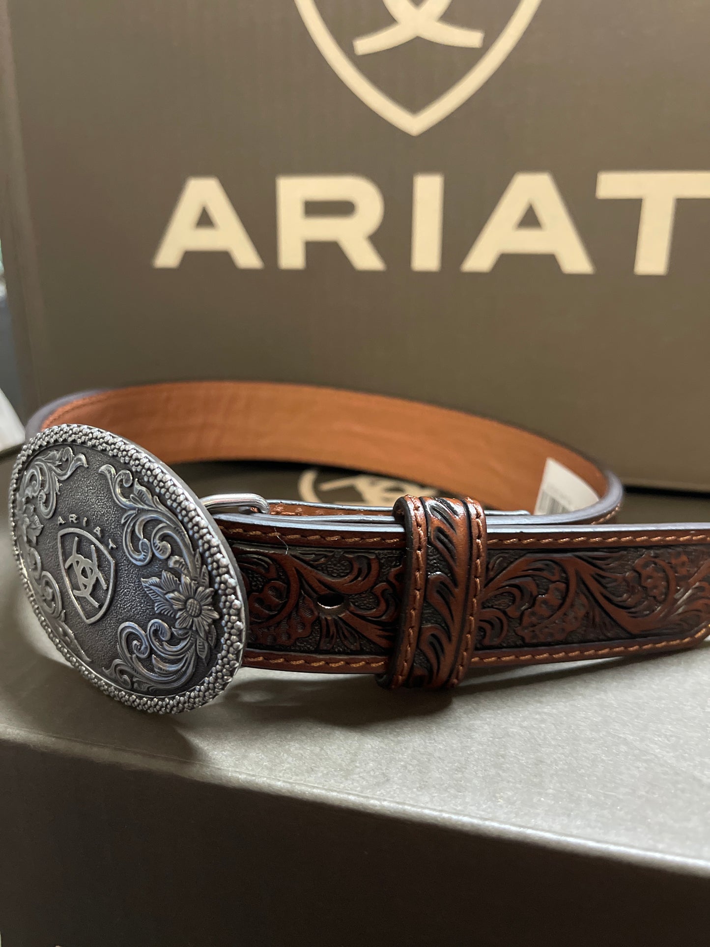 ARIAT BOYS BELT BRONW