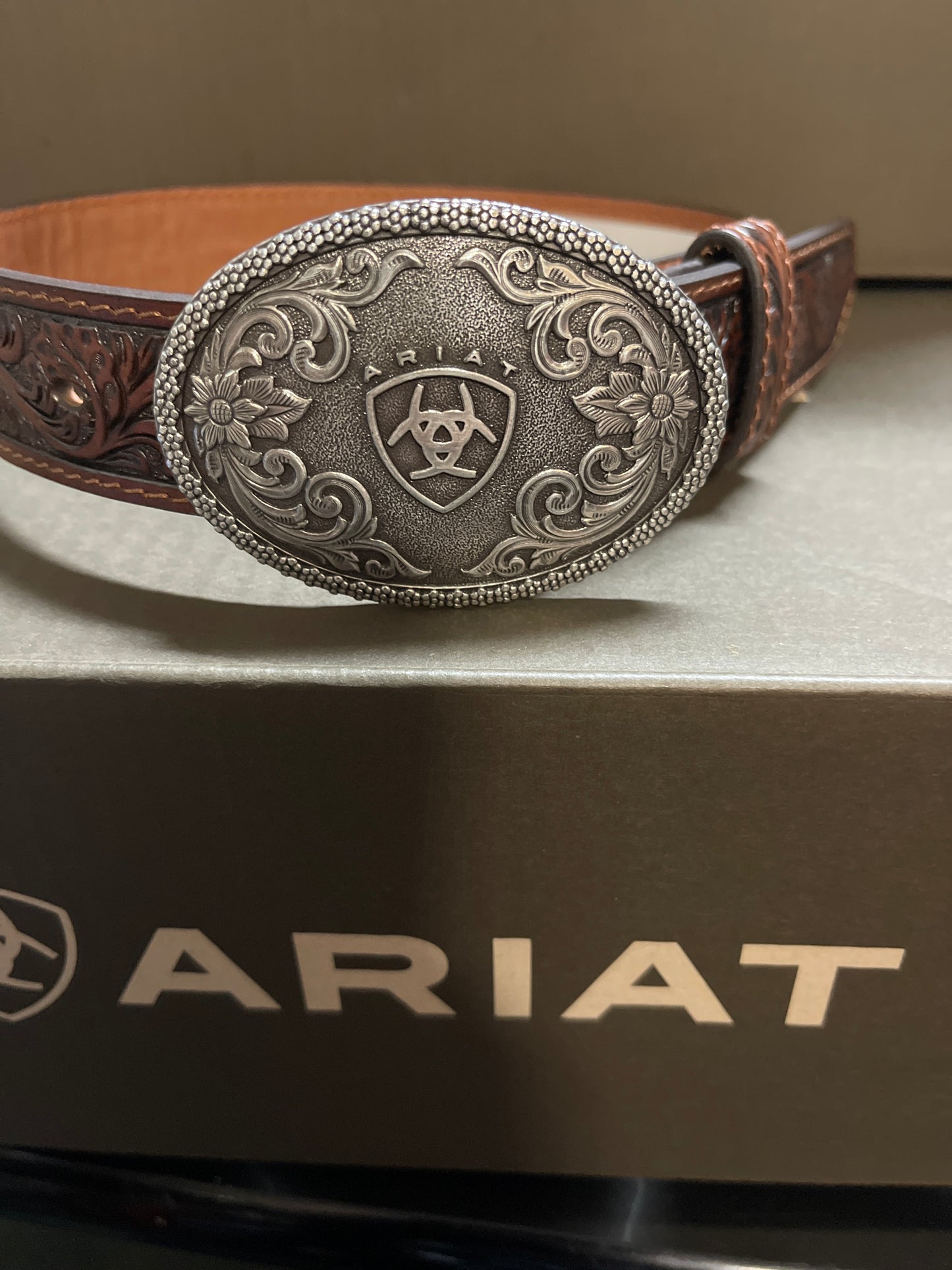 ARIAT BOYS BELT BRONW