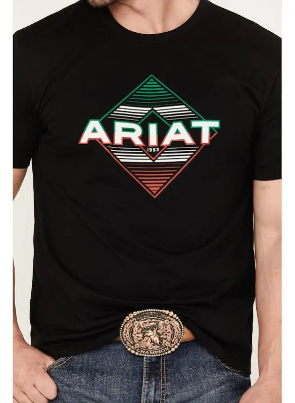 MENS ARIAT TSHIRT SS DURANGO DIAMOND BLACK 10047615