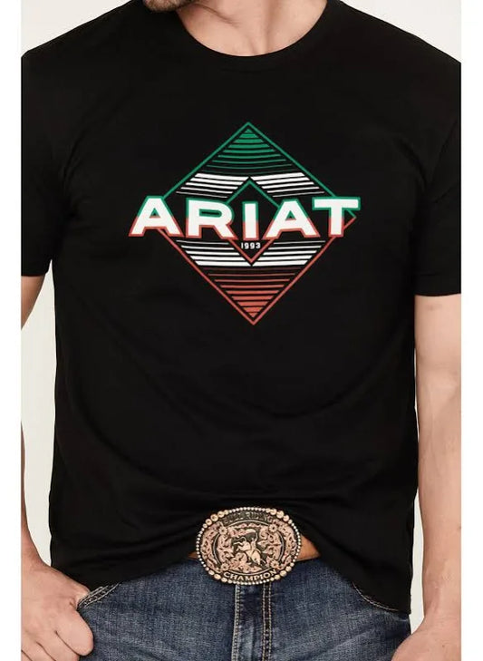 MENS ARIAT TSHIRT SS DURANGO DIAMOND BLACK 10047615