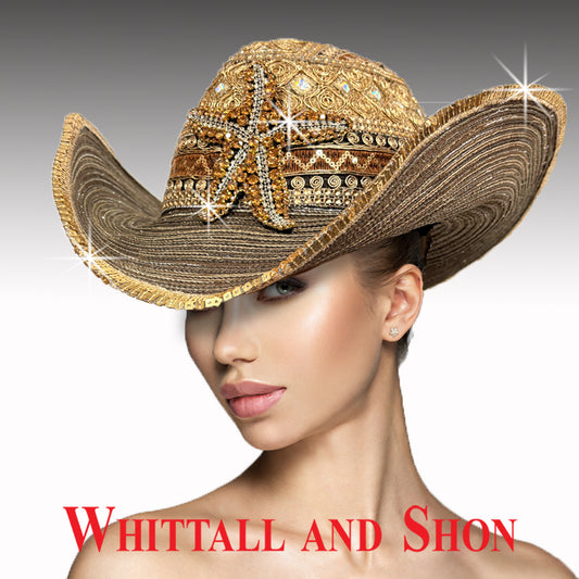 Whittall & Shon Womens Western Straw Hats