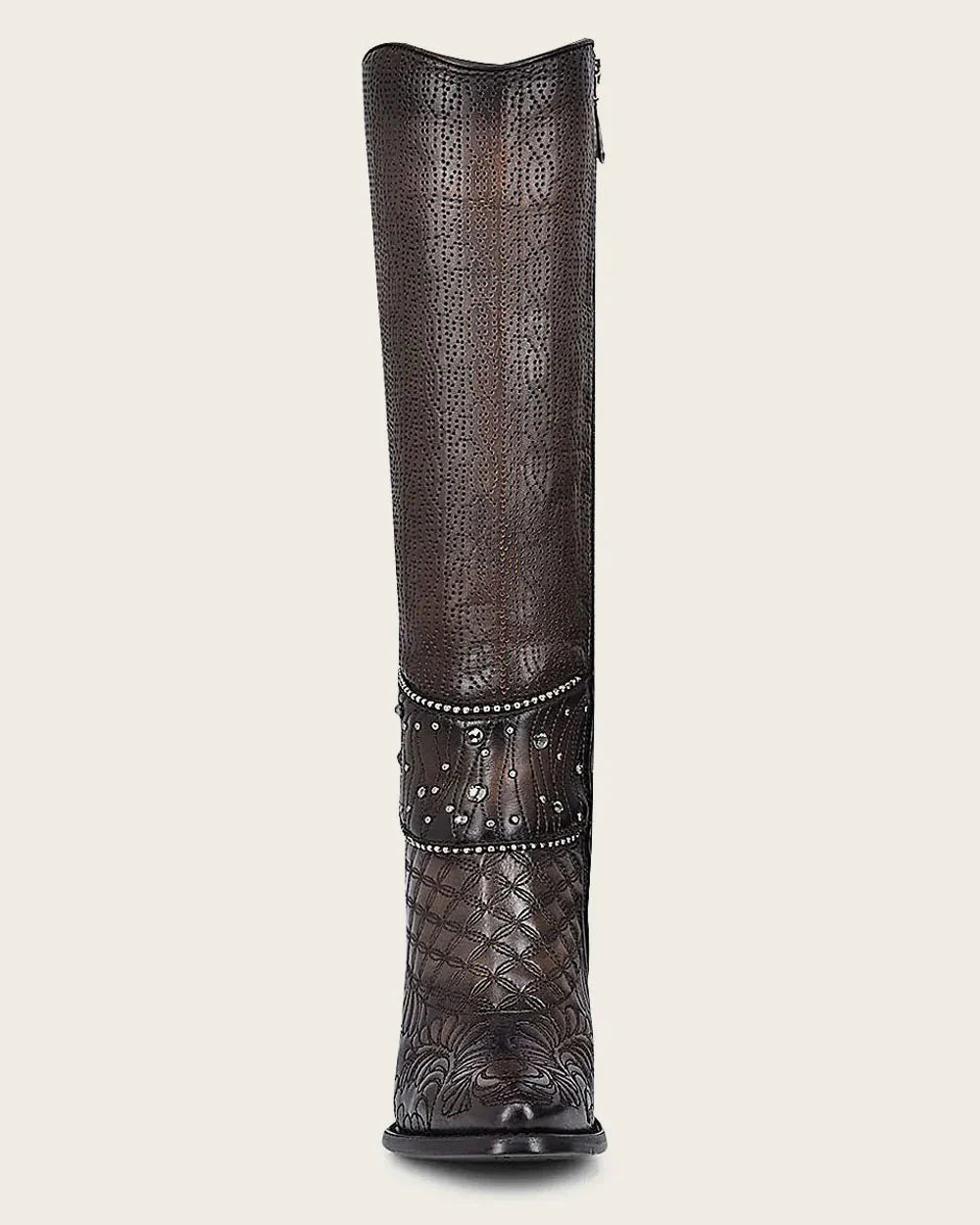 CUADRA Women's Tall Brown Boot with Crystals