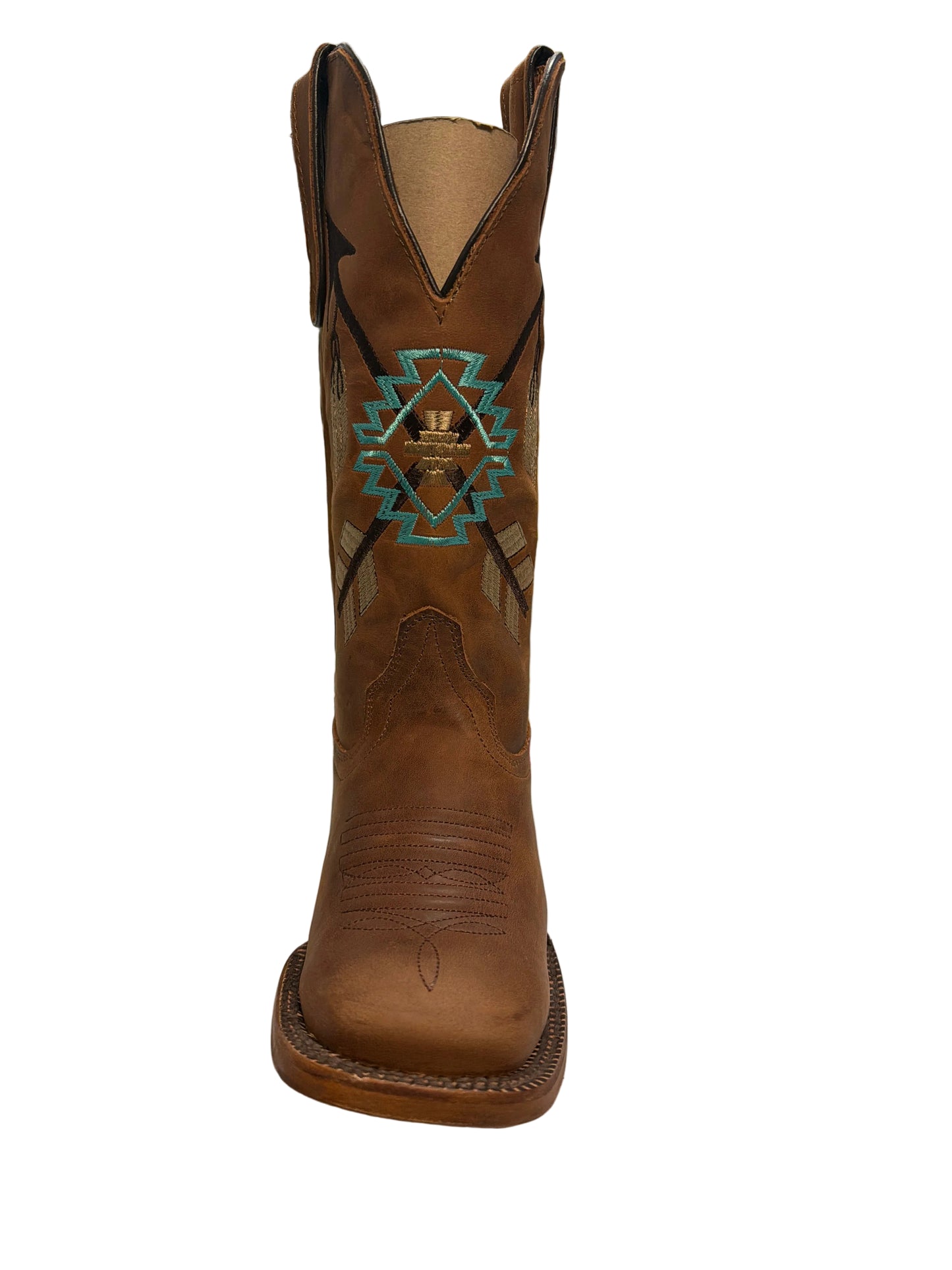 Tanner Mark Womens Boot Cognac Cal. W/ Aztec