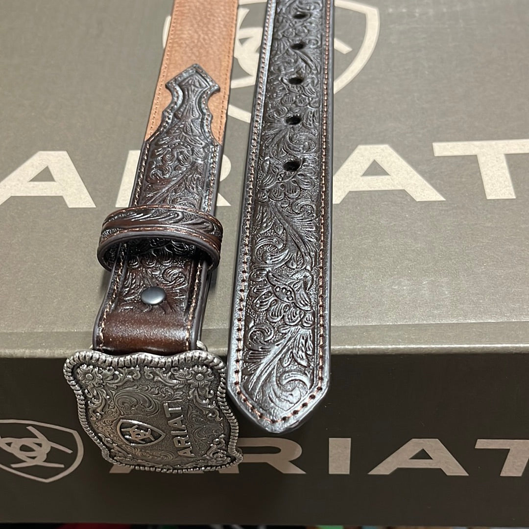 Ariat Boys' Distressed Hand Tooled Belt