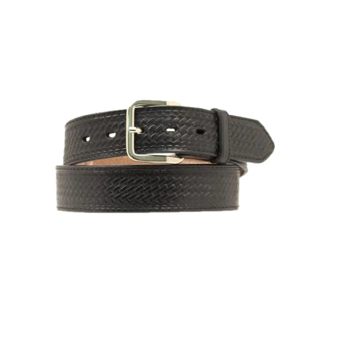 NOCONA Men's Black Braided Plain Leather Belt
