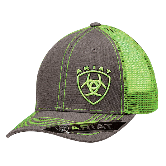 ARIAT Men's Grey/Green Baseball Cap