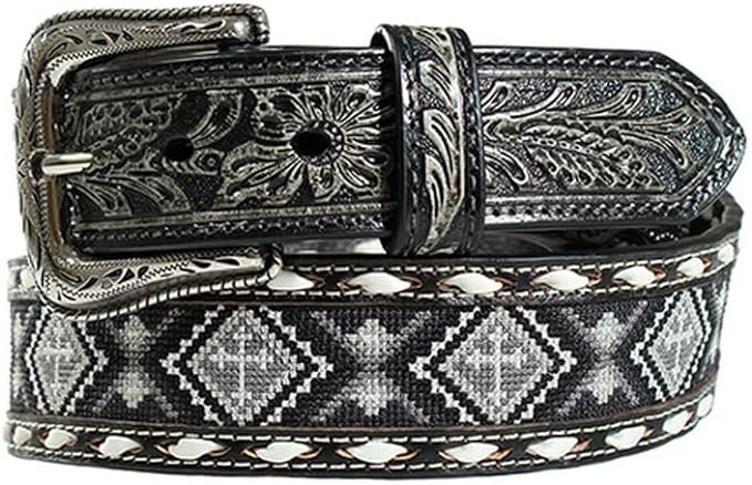 Nocona Men's Beaded Cross Belt