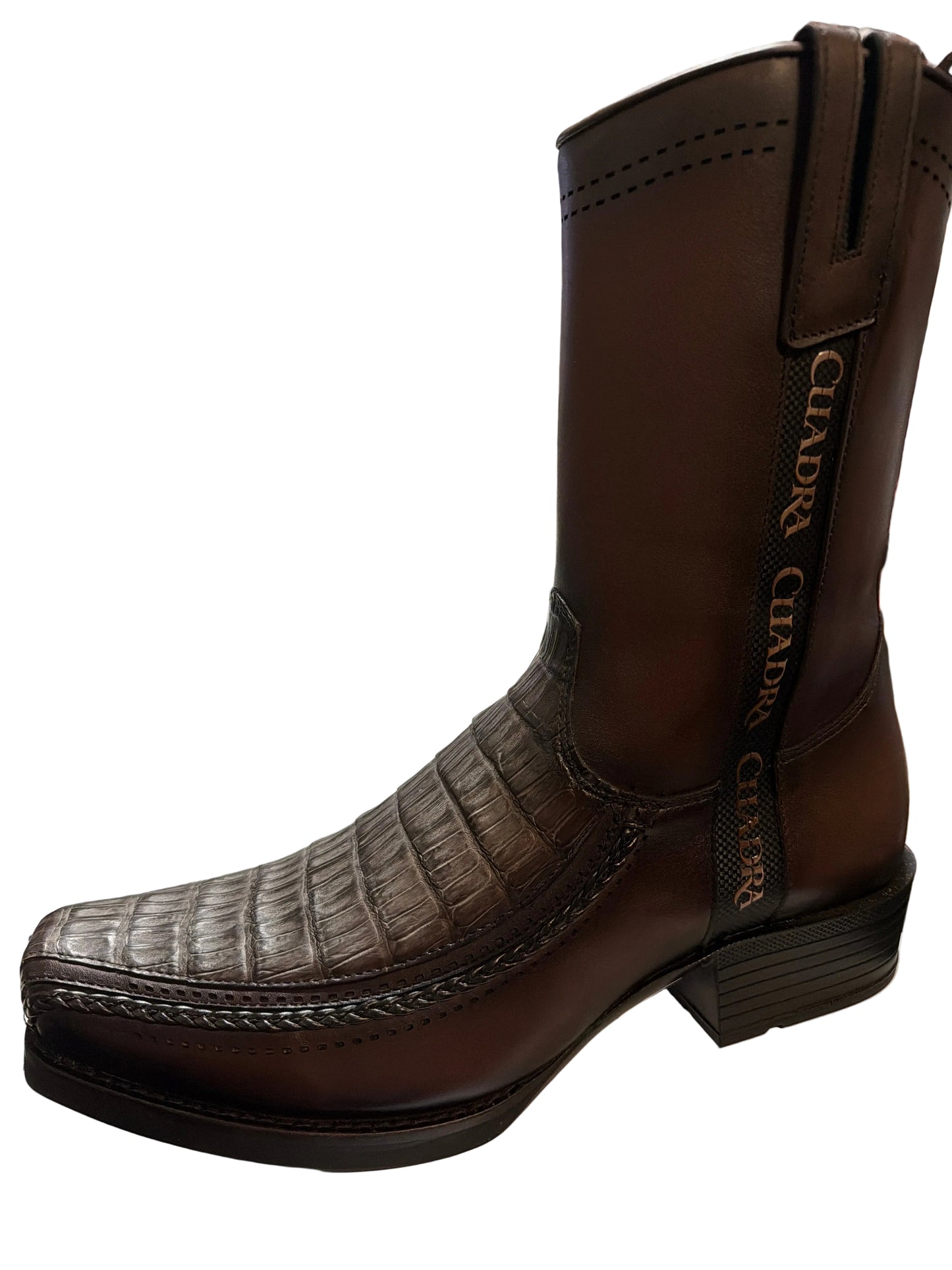 Cuadra  Fuscus Cola  Belly Strauss Gris Mn Chocolate Caiman Western Boots