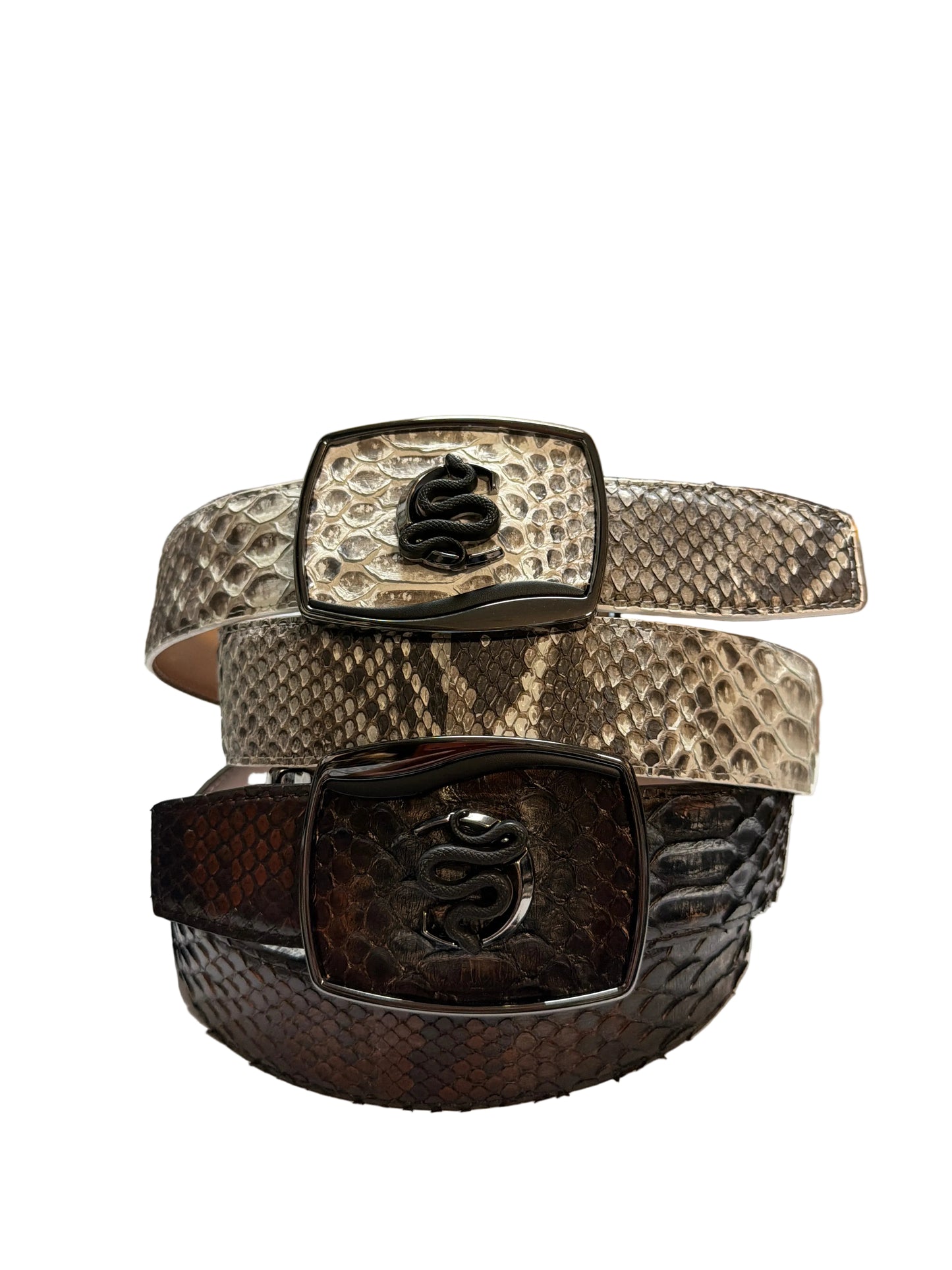 Cudra  Mens   Python  Stiching  Belt