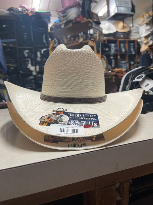 GEORGE STRAIT RESISTOL HAT STRAW METCALF