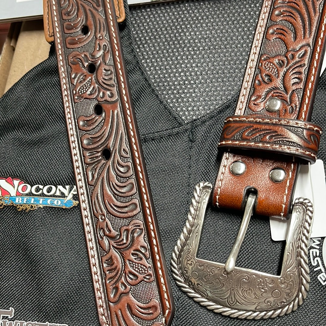 Nocona Tooled Leather Belt