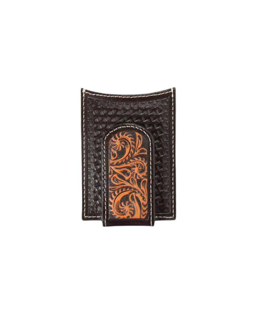 ARIAT Brown Tooled Card Case