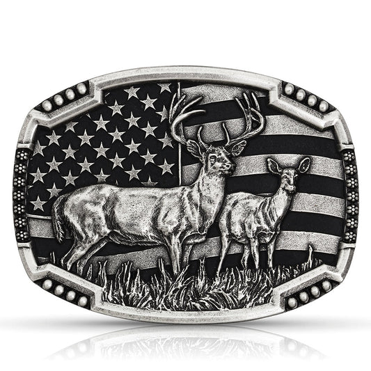 Montana Matched Pair Deer Buckle