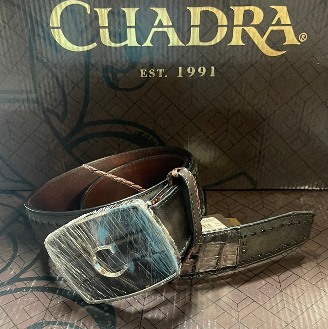 CUADRA BELT BELLY MN CHOCO CAIMAN LASER