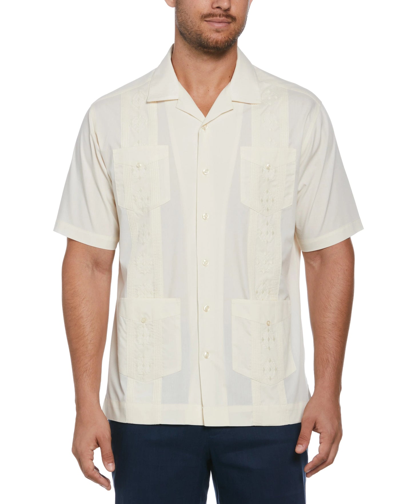 MENS  Classic Guayabera Shirt  Short sleeve