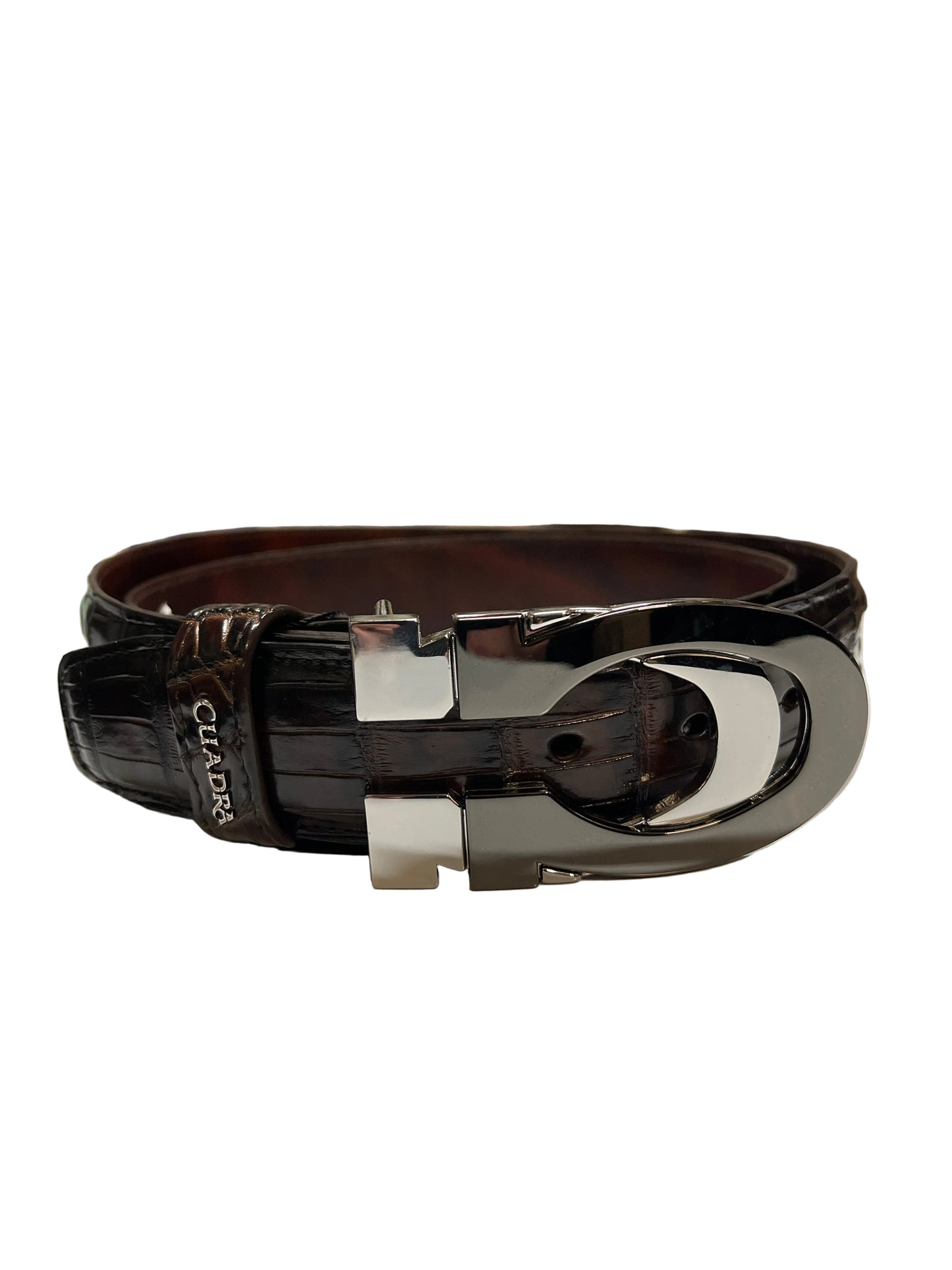 CUADRA MN LUXO MOKA ALLIGATOR BELT