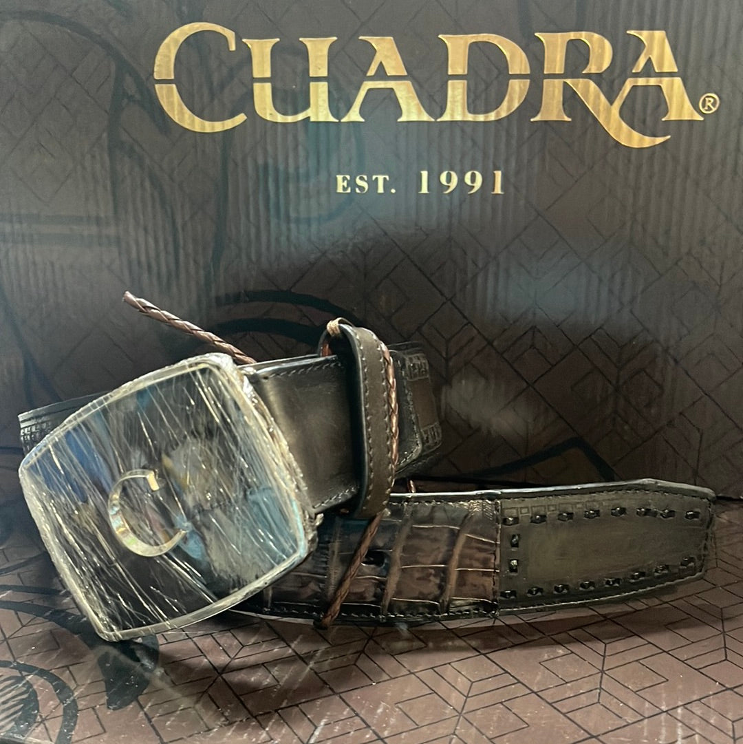 CUADRA BELT BELLY MN CHOCO CAIMAN LASER