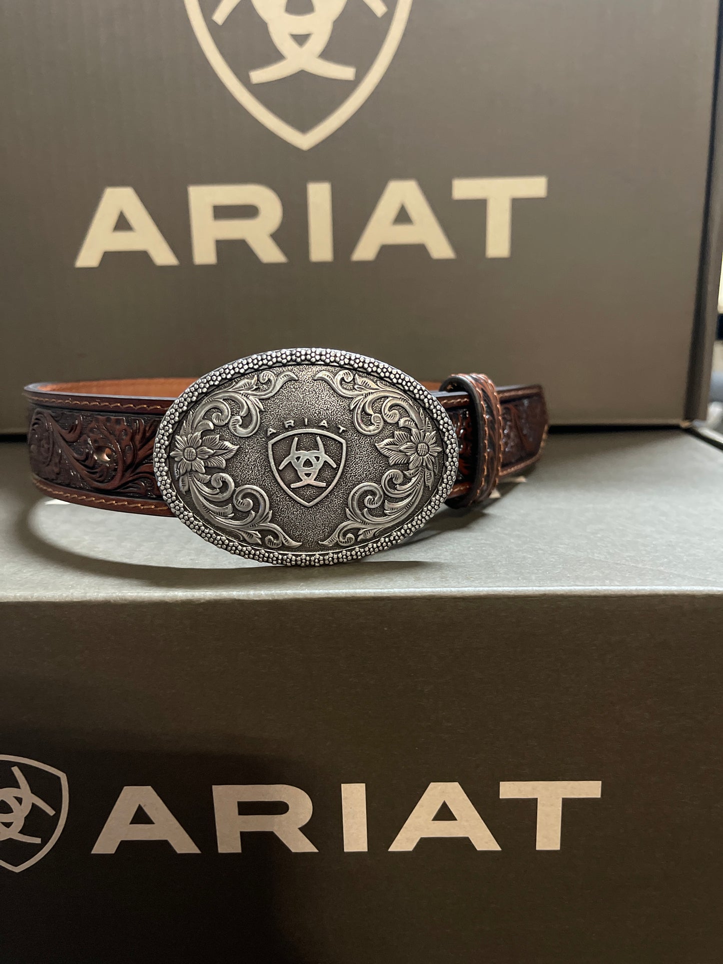 ARIAT BOYS BELT BRONW