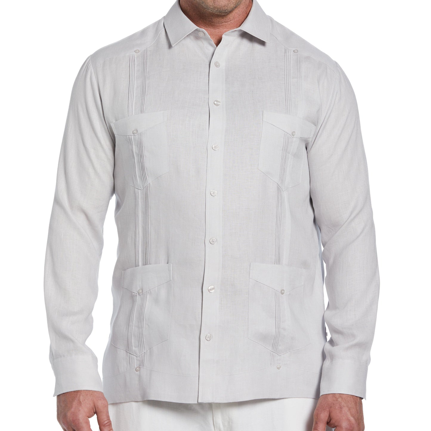 MENS  Classic Guayabera Shirt  long. sleeve