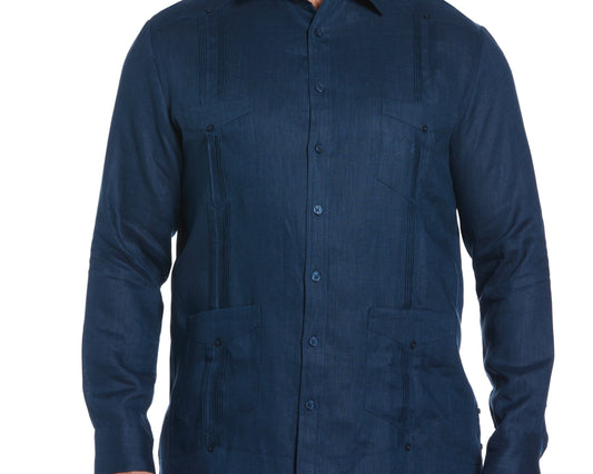 MENS  Classic Guayabera Shirt  long. sleeve