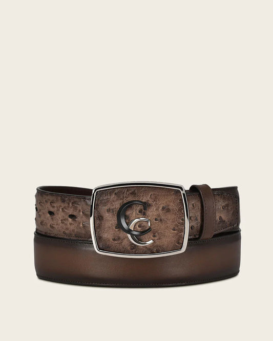CUADRA BELT OSTRICH BROWN  BC321