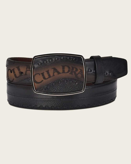 CUADRA Men's Black/Brown Santana Woven Belt