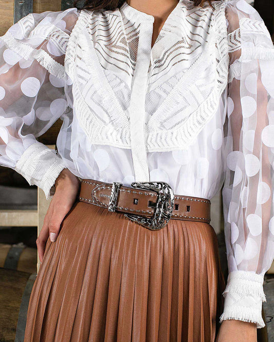 CUADRA Women's Honey Handwoven Belt
