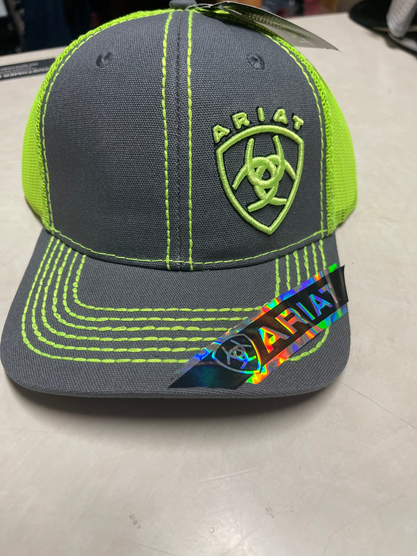 ARIAT LOGO PARCH CAP GREEN