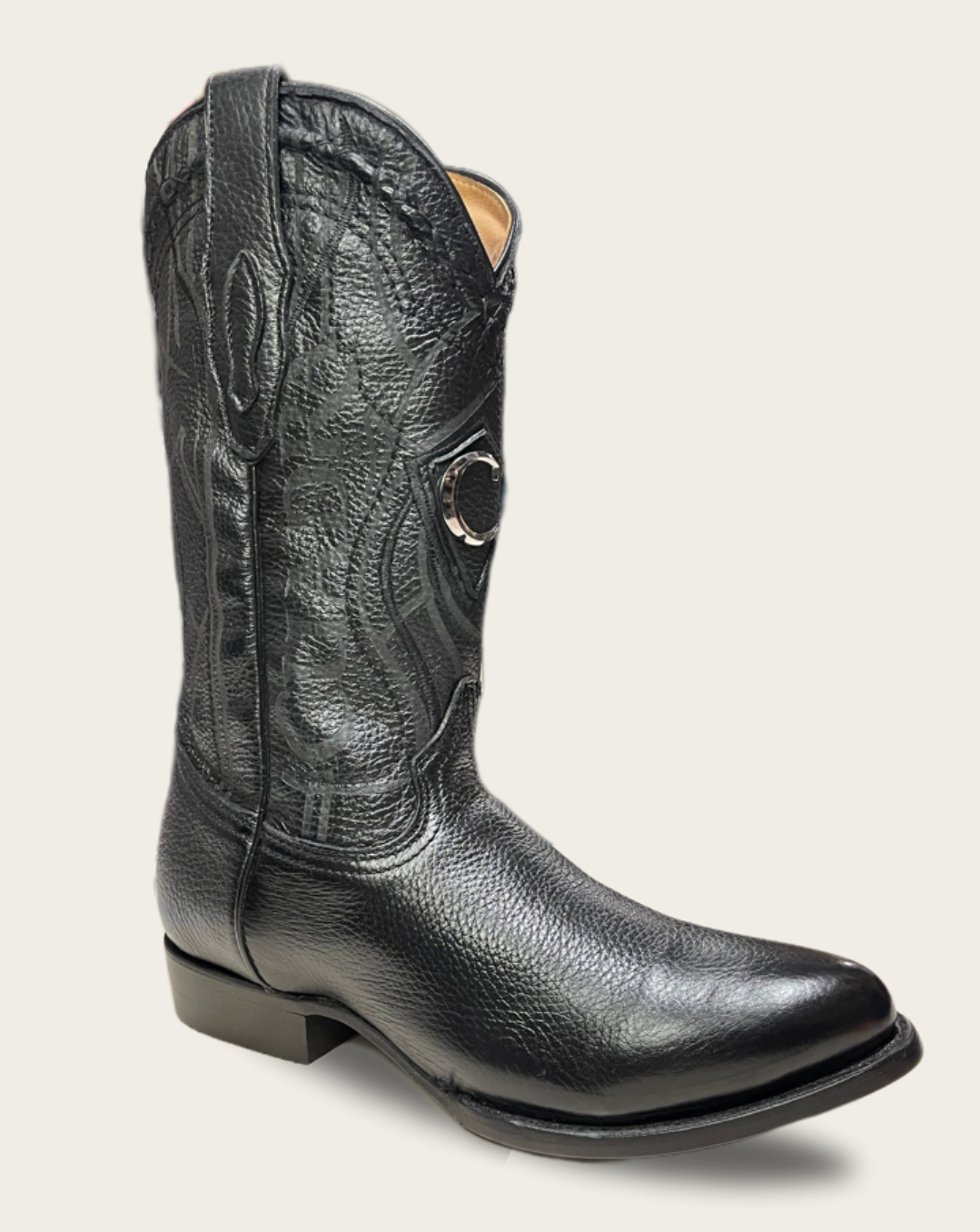 CUADRA_MENS_BLACK-DEER_ROUND_TOE_WESTERN_BOOT-SANCHEZ___SONS-CU682EE_3/4_PROFILE